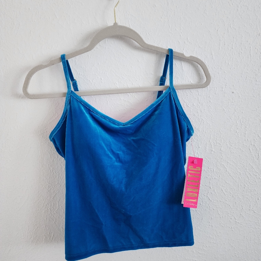 Lilly Pulitzer Weekender Luxletic High Rise Velour Leggings & Cassis Top Set NWT - Picture 8 of 16